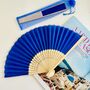 Personalised Blue Silk Fan For Women, thumbnail 1 of 11