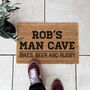 Personalised Man Cave Doormat For Him, thumbnail 1 of 1