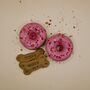 Personalised Dog Birthday Pink Doughnuts And Biscuits, thumbnail 3 of 4