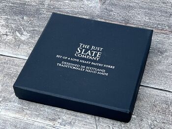 Set Of Four Love Heart Handle Pastry Forks, 3 of 3