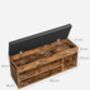 Shoe Bench With Cushion Hidden Storage Shelves, thumbnail 12 of 12