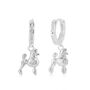 Sterling Silver Poodle 3D Earrings, thumbnail 1 of 5