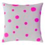 Hand Painted Sustainable Linen Cushion Polka Dot Print, thumbnail 8 of 12