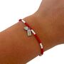 Charlton Football Club Fan Bead Bracelet With Charms, thumbnail 1 of 5