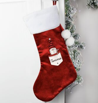 Personalised Gonk Family Red Christmas Stocking, 2 of 5