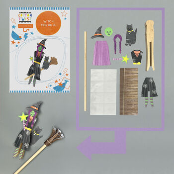 Make Your Own Witch Peg Doll, 5 of 9