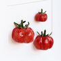 Kitchen Ceramic Wall Art: Three Red Tomatoes, thumbnail 3 of 6
