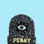 Kids Personalised Beanie Grey Leopard, thumbnail 3 of 10