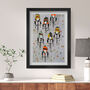 Over The Cobbles Cycling Poster Print, thumbnail 4 of 4