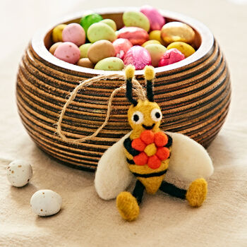 Felt Bee With Flower Hanging Decoration, 2 of 4