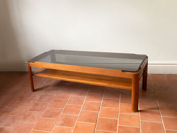 Mid Century Solid Teak Coffee Table By Myer, 3 of 12