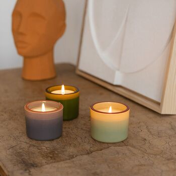 Reversible Candle And Tealight Holder Glass Three Colours, 10 of 12