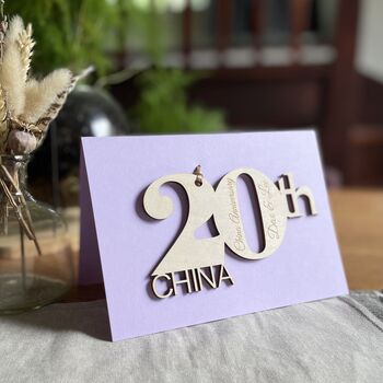 Personalised 20th China Wedding Anniversary, 4 of 5