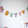 Punchneedle Personalised Name Garland With Stars, thumbnail 2 of 5