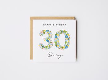 Personalised Happy 50th Birthday Card Liberty Style *Age Options, 4 of 10