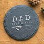 Personalised Funny Fishing Pun Slate Coaster, thumbnail 1 of 8