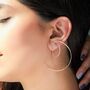 Abstract Unusual Hoop Sterling Silver Hoop Earrings, thumbnail 2 of 7