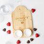 Personalised Bamboo Burger Board With Dip Bowls Valentine's Day Gift For Him, thumbnail 1 of 10