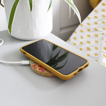 Personalised Bamboo Wireless Phone Charger For Her, 6 of 11