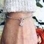 Personalised Sterling Silver Initial Star Bracelet, thumbnail 1 of 12