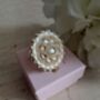 White Pearl Meenakari Gold Ring, thumbnail 3 of 5