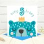 Personalised 'Party Animal' 5th Birthday Card, thumbnail 4 of 4