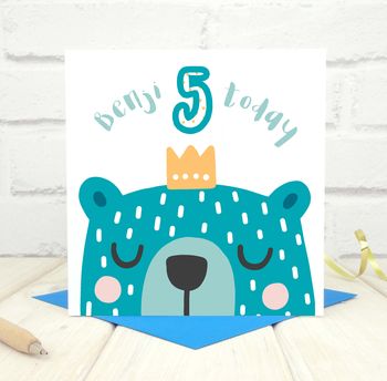 Personalised 'Party Animal' 5th Birthday Card, 4 of 4