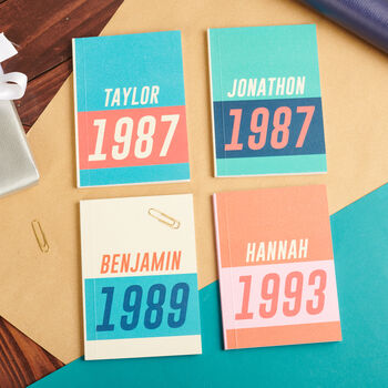 Personalised Retro Year Pocket Notebook, 2 of 5
