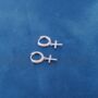 Cross Hoop Earrings Gold Paved Cross Earrings Dainty Hoop Earrings, thumbnail 3 of 8