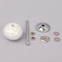 White Round Crackle Cupboard Door Knob Drawer Handle, thumbnail 4 of 5