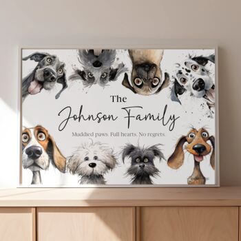 Custom Family Print – Personalised Art For Dog Lovers, 4 of 6