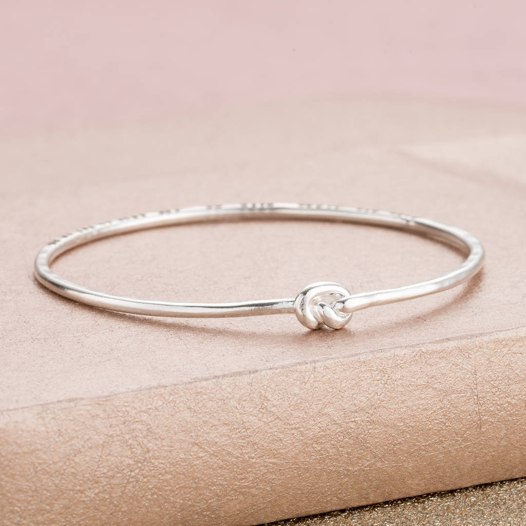 Personalised 'Tie The Knot' Bangle By Posh Totty Designs ...