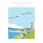 Plymouth Lido And Smeatons Tower Devon Print, thumbnail 4 of 5