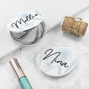 Personalised Floral Compact Mirror, 9 of 12