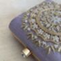 Purple Mandala Design Square Clutch, thumbnail 8 of 8