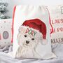 Westie Dog Christmas Sack, thumbnail 1 of 2