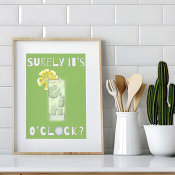 'Surely It's Gin O'clock' Print, 2 of 2