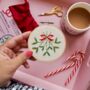 Christmas Mistletoe Embroidery Kit, thumbnail 1 of 7