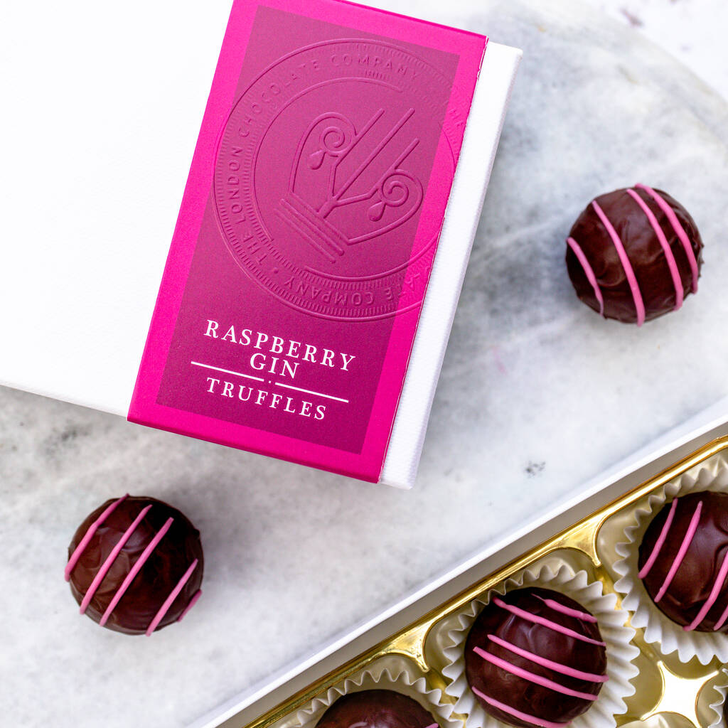 Raspberry Gin Chocolate Truffle Gift Box, 1 of 7