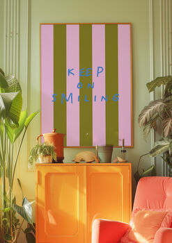 Keep On Smiling Colourful Art Print, 2 of 3