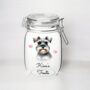 Personalised Schnuazer Kilner Style Dog Treat Jar, thumbnail 2 of 2