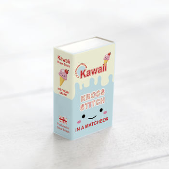 Kawaii Ice Cream Mini Cross Stitch Kit, 6 of 8