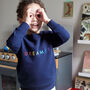 'Dreamer' Rainbow Embroidered Children's Sweatshirt, thumbnail 3 of 12