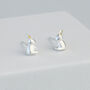 Sterling Silver Rabbit Stud Earrings, thumbnail 1 of 5