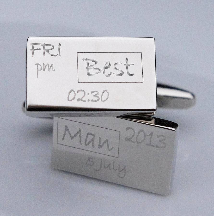 personalised wedding cufflinks by capture & keep