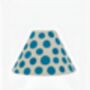 Hand Painted Linen Sustainable Lampshade Polka Dot, thumbnail 8 of 12