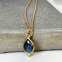 Labradorite Teardrop Gemstone Pendant Necklace, thumbnail 1 of 4