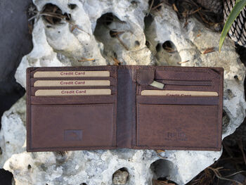 Personalised Colombian Leather Wallet Zip Coin Pocket, 2 of 10