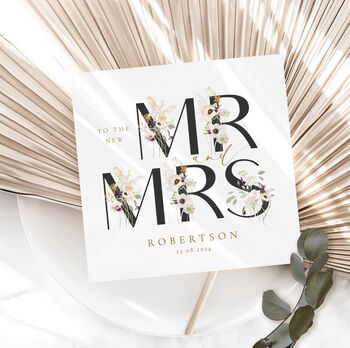 Wedding Card For New Couple | Mr And Mrs Card, 5 of 8
