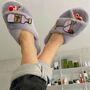 Ultralight Slipper/Sliders With Gin And Juice Brooches, thumbnail 3 of 3